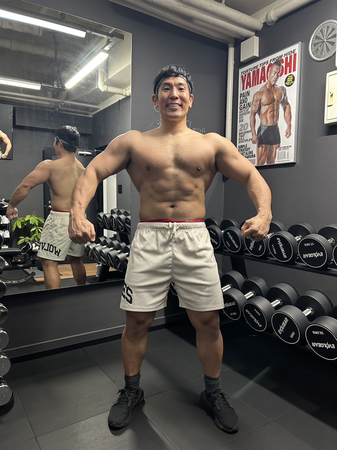 藪田祐大オーナーWolf's Lair Gymクライアント桐谷選手パージング③